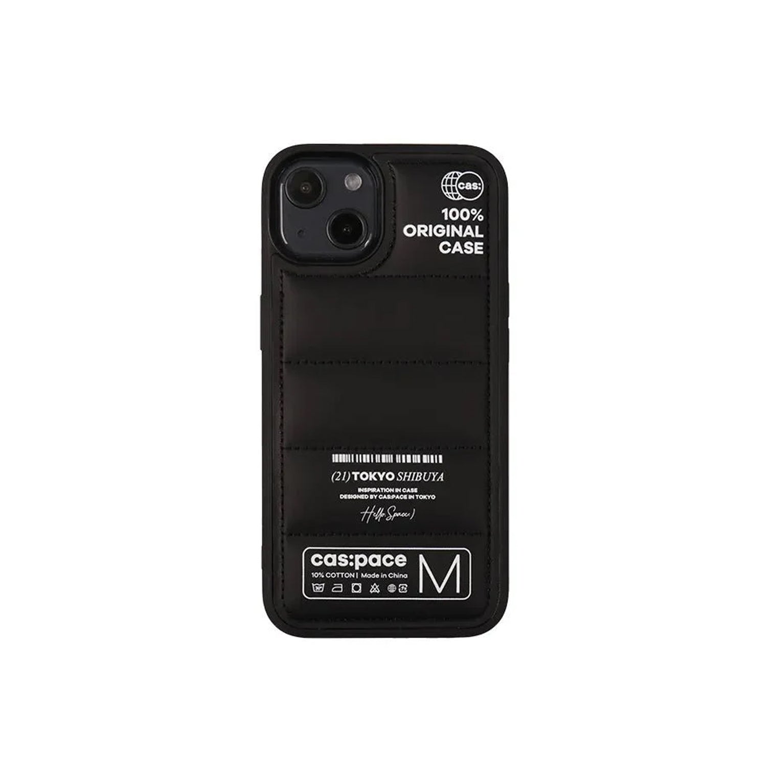 cas:pace 21A/W 「100% original case」ダウン携帯ケース(black) - cas:pace 殼空間